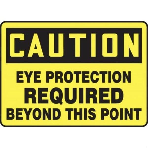 Accuform OSHA CAUTION SAFETY SIGN EYE MPPE742VP MPPE742VP - main